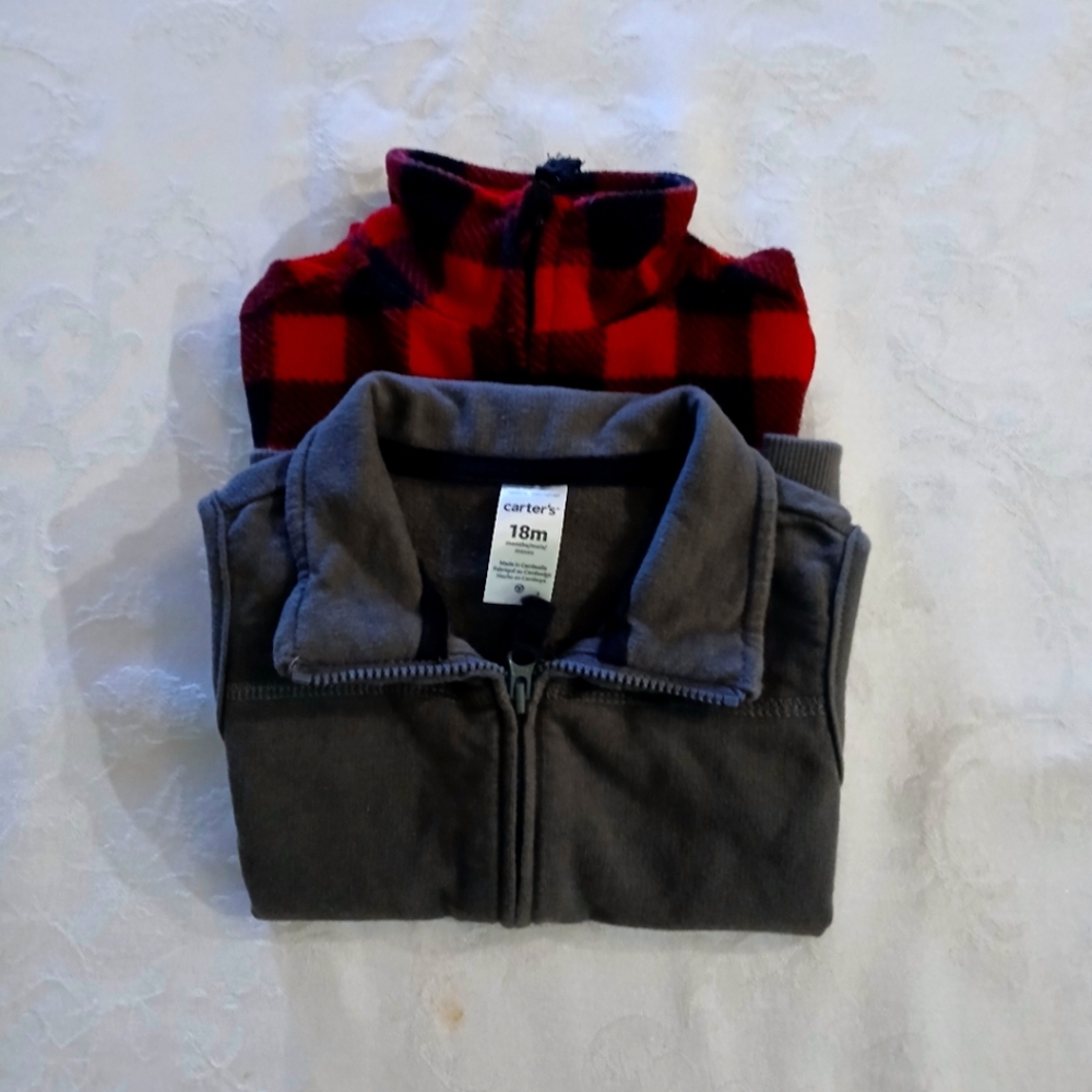 Carter's Gray and Red & Black Addorable Vest.